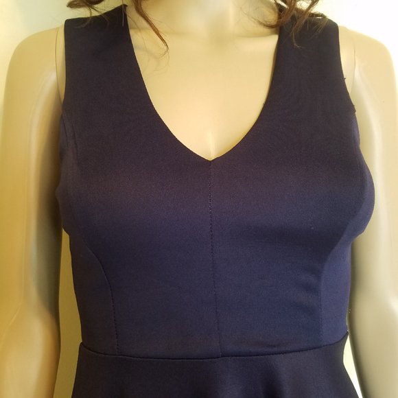 Altar'd State Navy Blue V-Neck Lace Back Dress - Picture 5 of 5